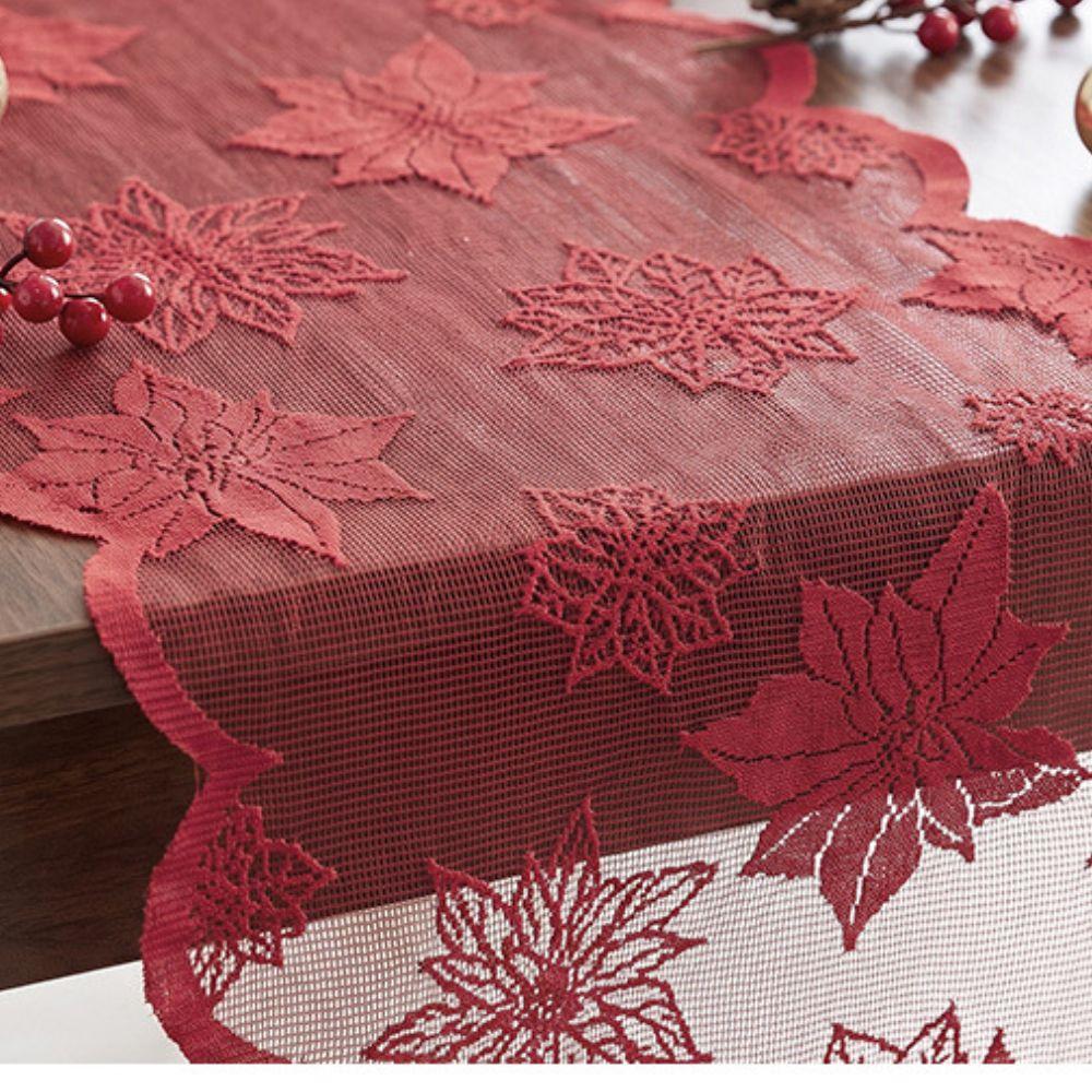 Jacquard Weave Lace Tablecloth Sheer Lace Jacquard Table Runner Holiday Table Cloth Holiday Party