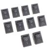 10Pcs 2Pin 21X15Mm Rocker Switch 6A/250Vac Power Switch On-Off Red Black White