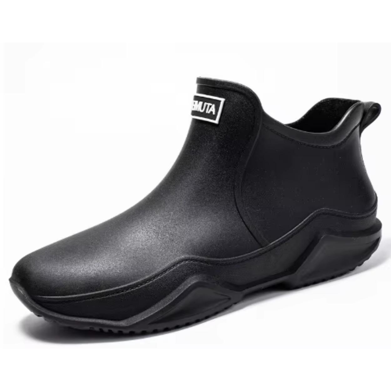 

Хорошее качество, новые поступления, легкие одноразовые фермерские дождевые туфли, подходящая цена, мужские короткие водонепроницаемые туфли из ПВХ с гарантированным верхом 46 чёрный