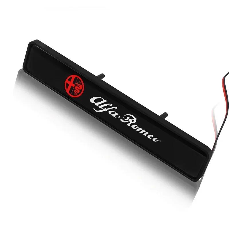 

For Alfa Romeo 1Pcs Car Front Hood Grille Emblem Badge Decorative LED Light For Alfa Romeo Giulia Stelvio MiTo Giulietta Tonale чёрный