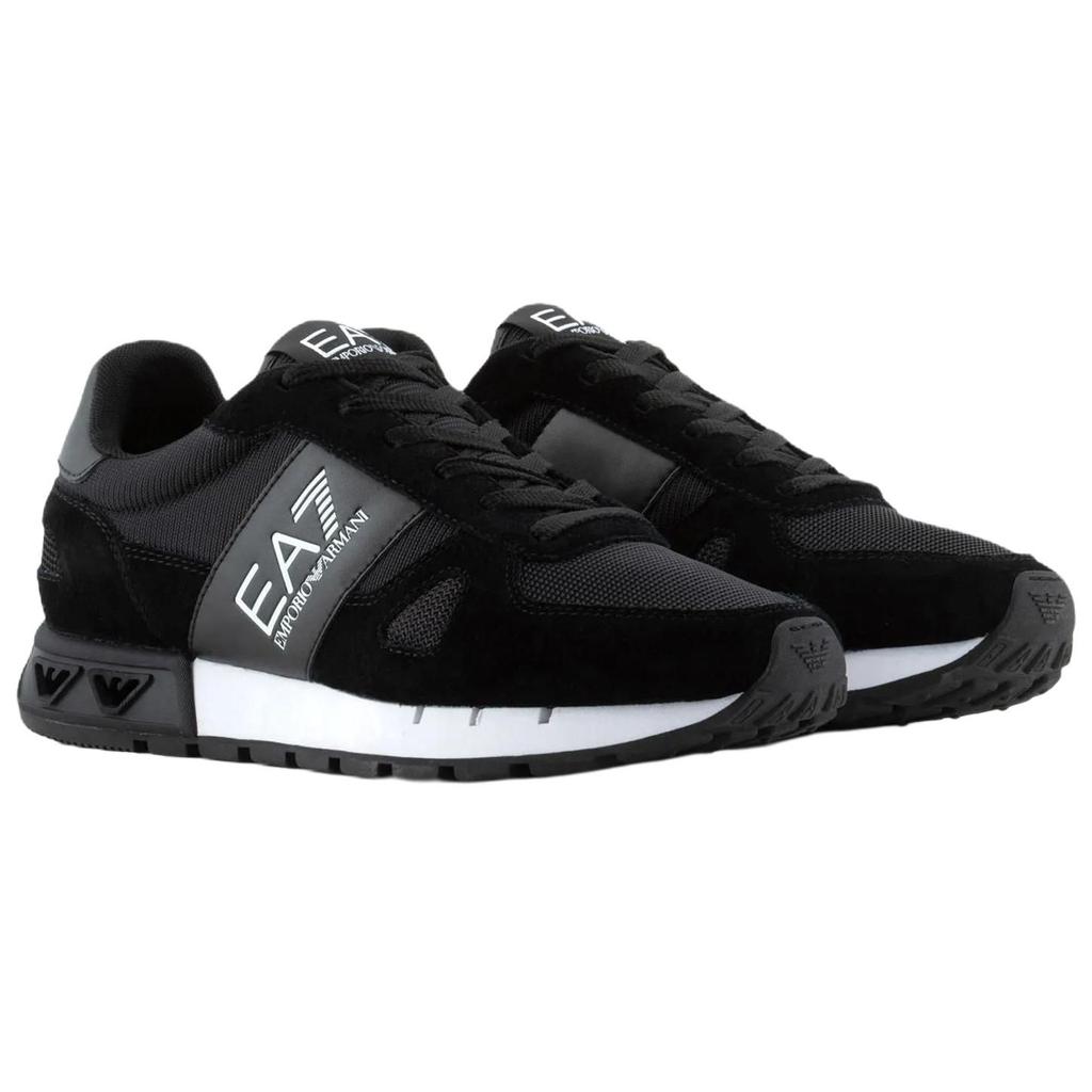 Emporio Armani Pu Comfortable Versatile Low-Top Casual Shoes Men sneaker Black X8X151XK354A120