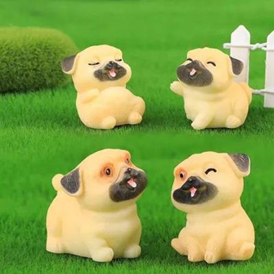 1 Satz (4 Stück) Hund Miniaturfiguren | Dekoratives Ausstellungsstück | Geschenk für Ihn/Sie, Muttertag, Zuhause, Schlafzimmer, Wohnzimmer, Büro,