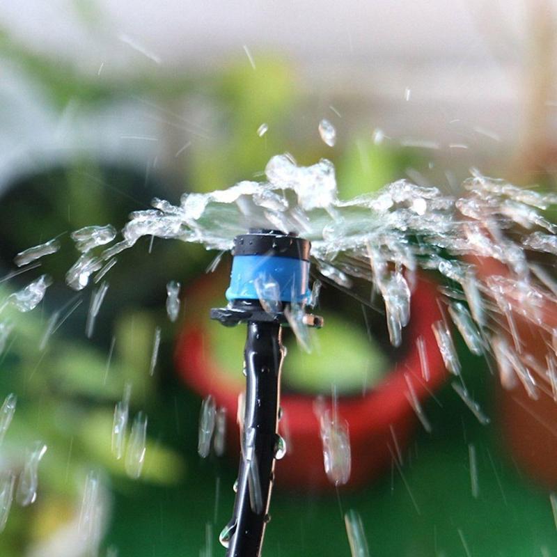 100Pcs Adjustable Garden Sprinkler Full Circular Spray Nozzle Mushroom Dripper Watering Tool