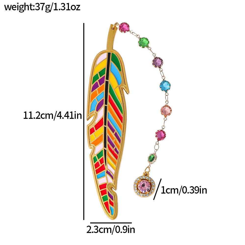 Leaf Shape Bookmark Enamel Design Page Pagination Mark Luxury Book Page Marker  Students