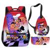 Klassisch Neuheit Eigenartig Cool Pizza Turm 3D Druck 3er Set Schultaschen Multifunktionale Reise Rucksack Brusttasche Federmäppchen