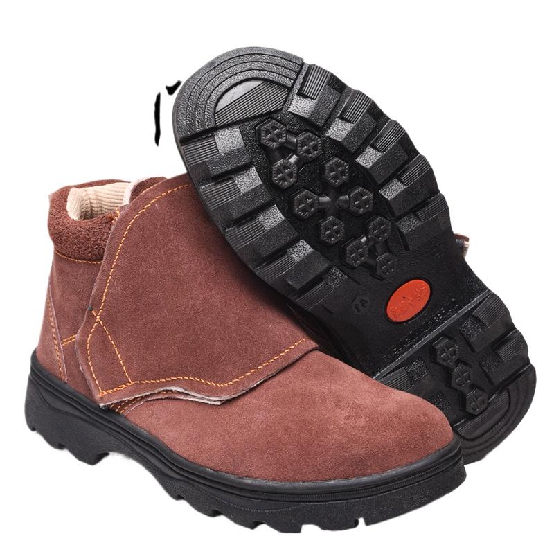 Welder Shoes Men's Anti-smashing Protective Shoes Wear-resistant and Anti-smashing Work Safety Labor Insurance Shoes