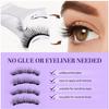 Magnetic Eyelashes with Applicator - No Glue Reusable Natural Look False Lashes, Easy Apply Lash Clusters for Daily Wear