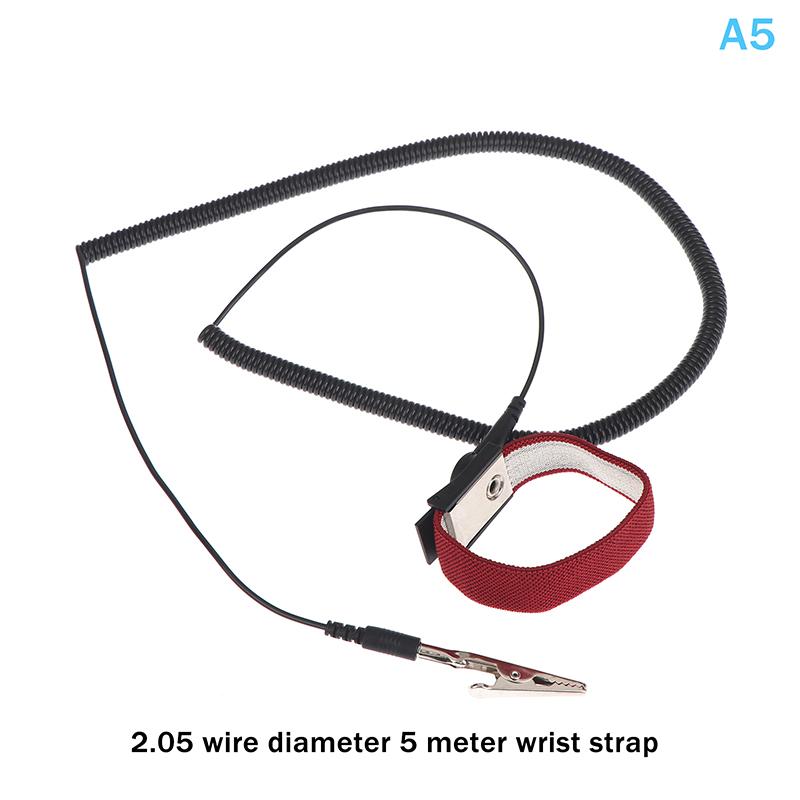 Anti Static Bracelet Electrostatic Wired Adjustable Esd Discharge Cable Wrist Band Strap Hand With Spare Wristband