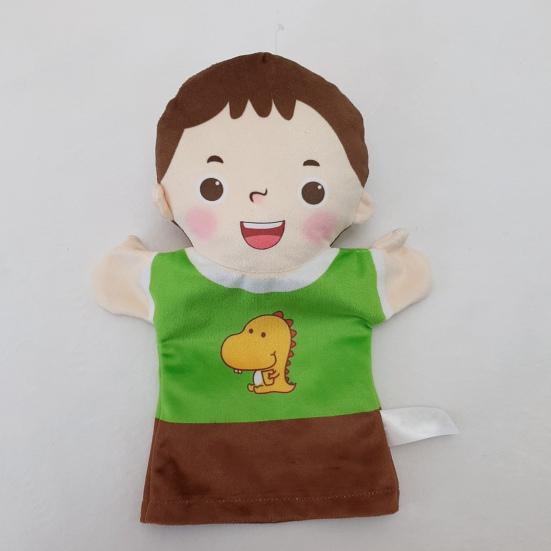 Family Hand Puppet Cute Grandparents Parents Son Daughter Cartoon Doll Plush Gloves Parent-child Interaction Role-Play Toy Imaginative Pretend Play