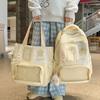 Schoolbag Japanese Ins Schoolbag Female Campus Versatile Girl Cute High-value Backpack Large Capacity Transparent Pain Bag