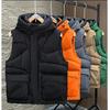 Herbst und Winter Daunenbaumwolle Weste Herren Jacke Trend Schultern Ärmellos Verdickt Pferdejacke Warme Herren Kapuzenweste