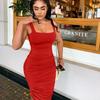 New Sexy Backless Dress Women's Summer European and American High-end Temperament Pleated Skirt Women's Clothing