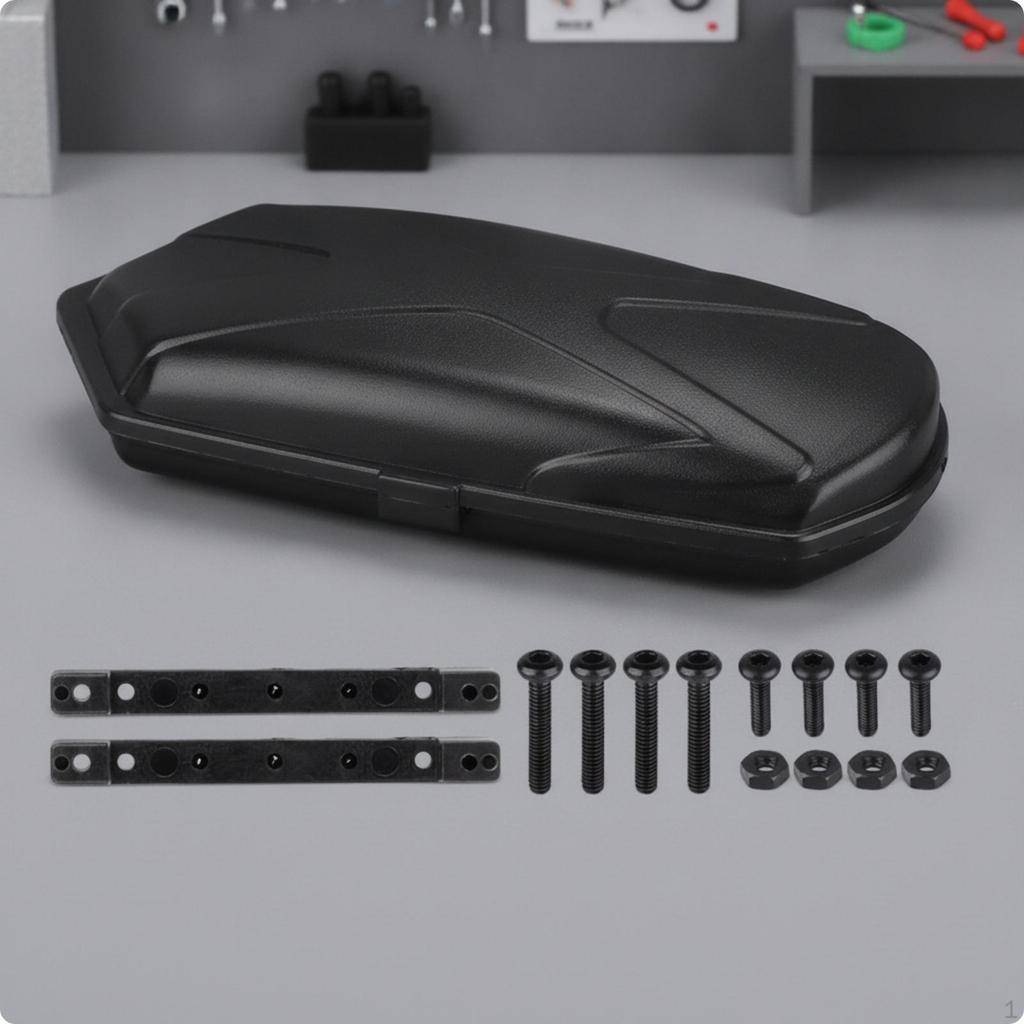 Simulation RC Crawler Roof Box | Hinged Lid, contoured Rounded Rectangular Housing, Miniature