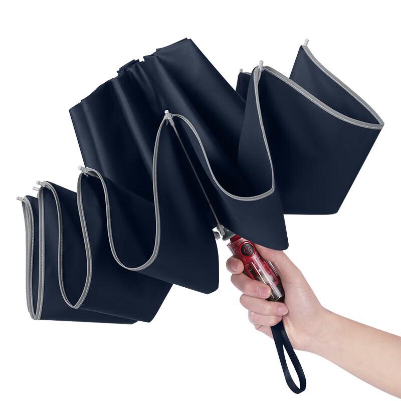 MAYDU Three-Fold Windproof Umbrella with Safety Anti-Rebound