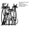 Decorative Cat Art for Bedroom Metal Cartoon Wall Decor Living Room Bedroom, Creative Unique Lover Gifts Silhouette Sculpture, Minimalist Animal