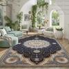 Persian Ethnic Style Blue Living Room Carpet Cover Home Large Area Sofa Decoration Rugs Non-slip Washable Plush Bedroom Foot Mat