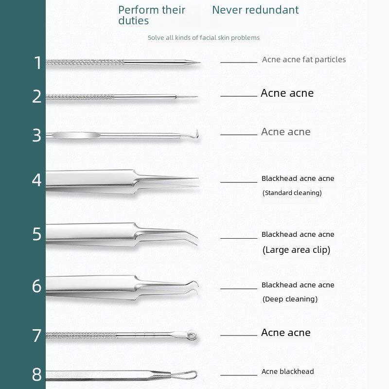 Stainless Steel Blackhead Remover: Acne Needle & Tweezers Set