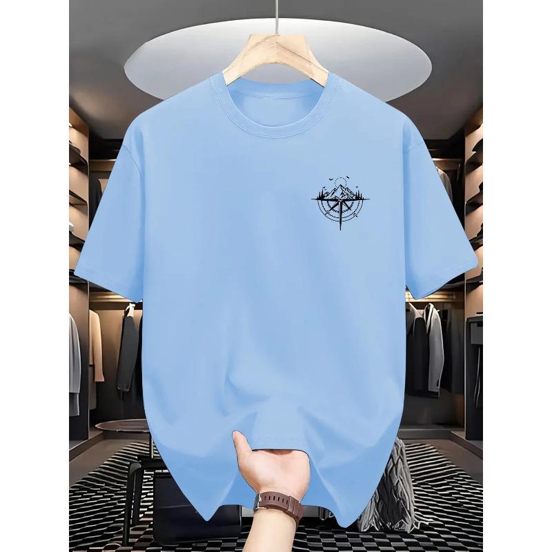 Comfortable Versatile Top Fashionable Loose Short Sleeve Simple T-Shirts Men’s