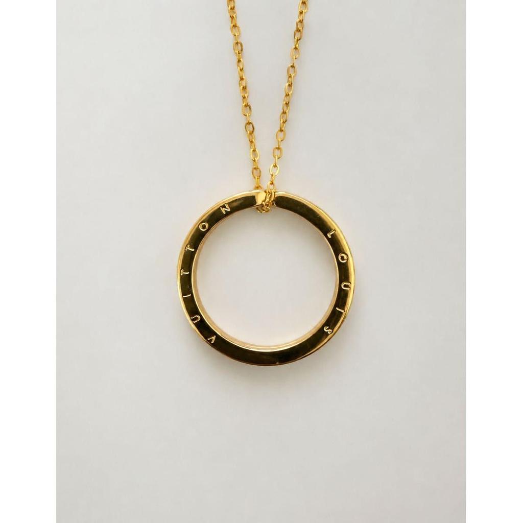 Used Extremely Beautiful LOUIS VUITTON Ring Charm Necklace