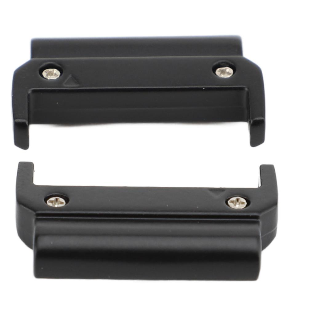 1 Pair Metal Watch Band Adapter for Quick Fit Watch Replaceable Connector for Replacement Black