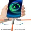 Elbow 180° Rotating Mobile Data Cable for Huawei/Apple/Android - 6A Fast Charging