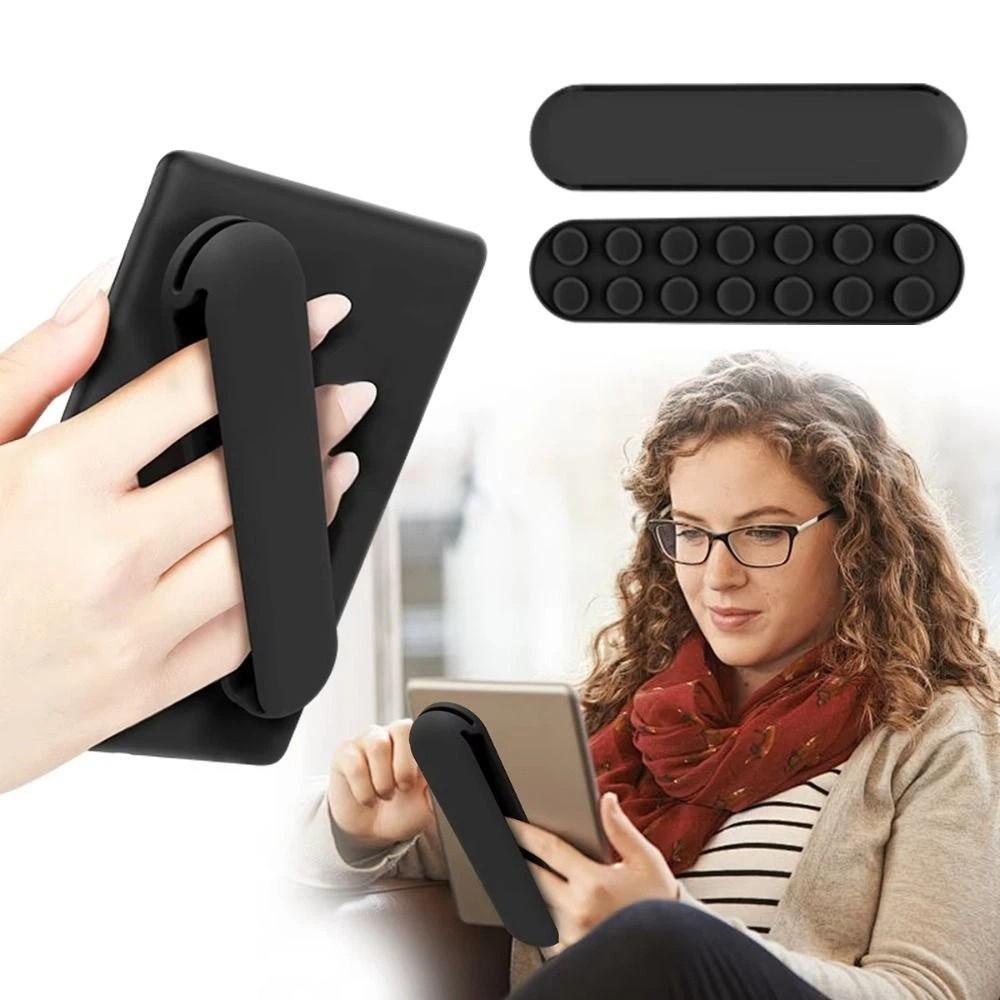 Silicone Material Silicone Tablet Hand Strap Anti-Slip Design Suction Cup Phone Holder Sucker Strap One-Handed Grip