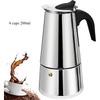 2/4/6 Cups Stainless Steel Moka Pot , Coffee Maker Mocha Pot,Italian Coffee Machine Fit Induction Cookers Coffee Accessories