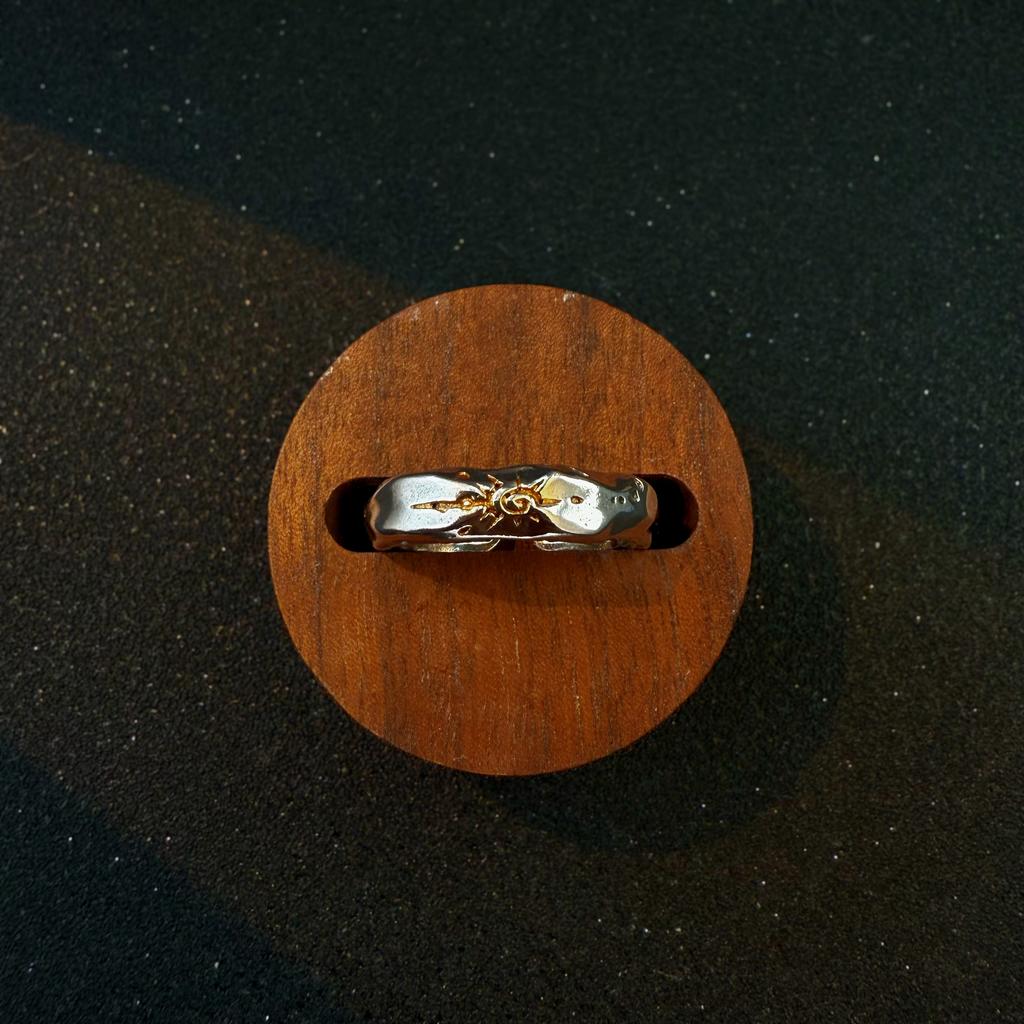 Retro Sun Rune Totem Adjustable Open Ring For Men Punk Gothic Edgy Copper Zircon Unisex Elegant Vintage Accessories Trendy Gift