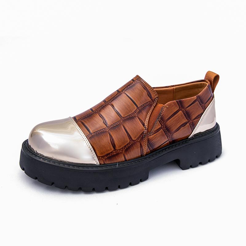 Fashion New Thick soled Leather Shoes Trendy men's British style Fashion Party Outdoor street walking Plus Size 38-46 Shoes Hot
