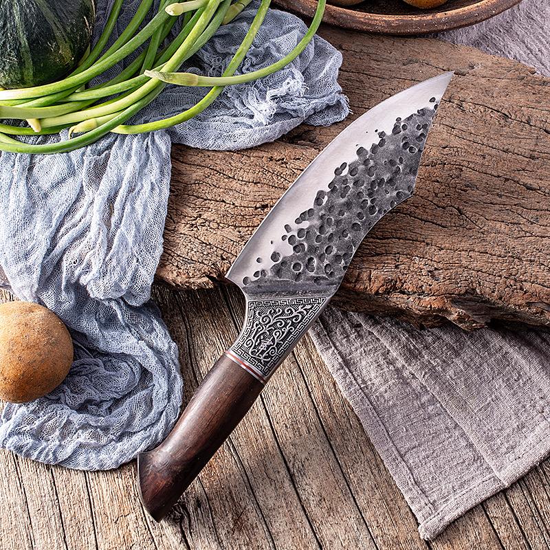 Couteau de boucher en acier forgé, couteaux de cuisine faits à la main, couperet à viande, couteau à découper pour Chef