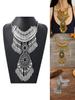 Classic Gold Silver Finish Coin Tassel Necklace With Geometric Pendant For Festival Wear
