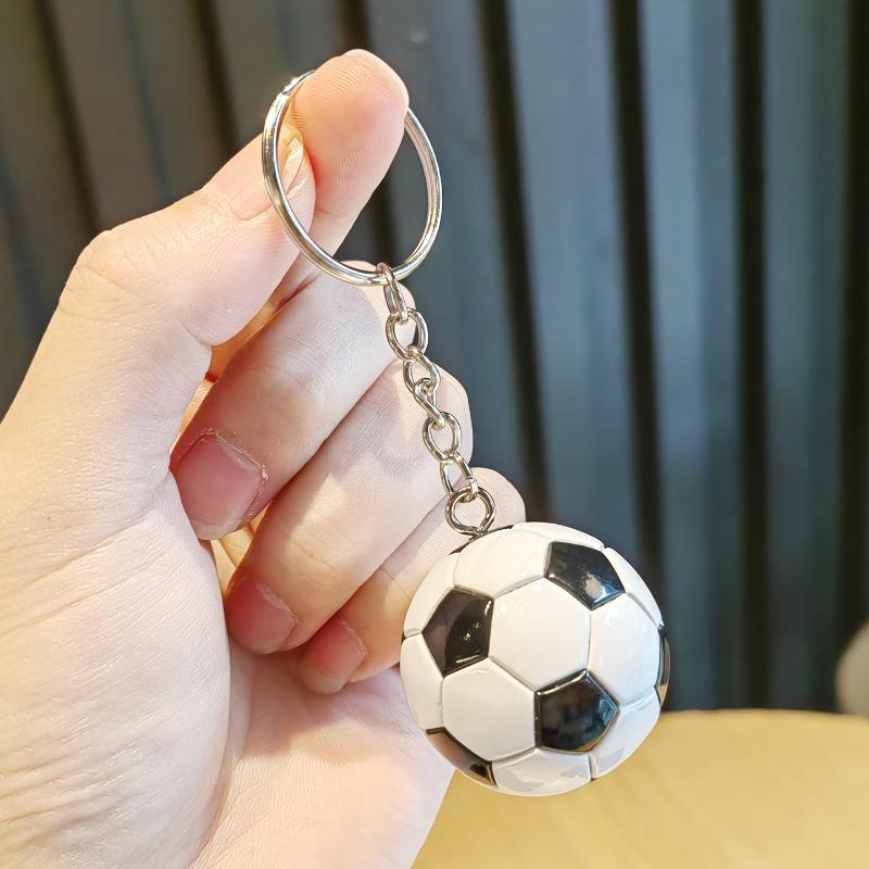 3D Simulation Football Keychain Pvc Creative Mini Key Ring Bag Pendant Car Accessories Gift 2026 Charm Fitness Series Pendant