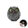 1/3Pcs Handmade Realistic Owl Statue with Big Eyes Intricate Feathers Metal Owl Figurine Home Decor