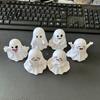 Unique Office Supplies 6Pcs Halloween Ghost Figurine Cute Pen Holder Miniature Desk Decor Funny Healing Statues Pencil Stand Ornament Creative