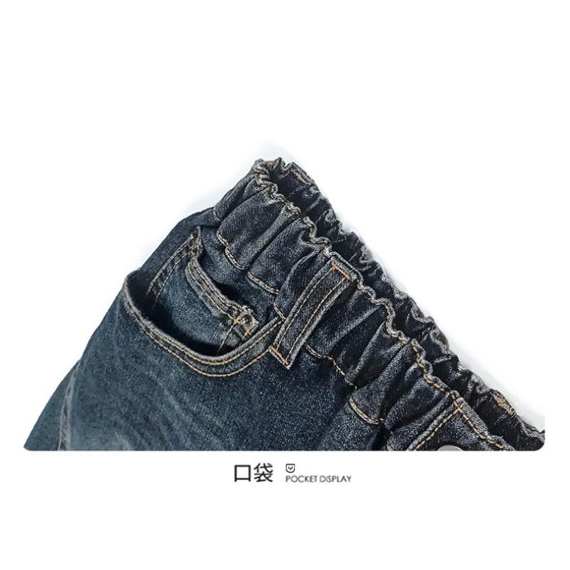 Casual Trendy Loose Denim Long Pants For Big Boys Kids