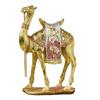 Decorative Middle Eastern Camels Figurine Luxury Gold Desert Animal Resins Statue for Bookshelves and Tabletop Accent