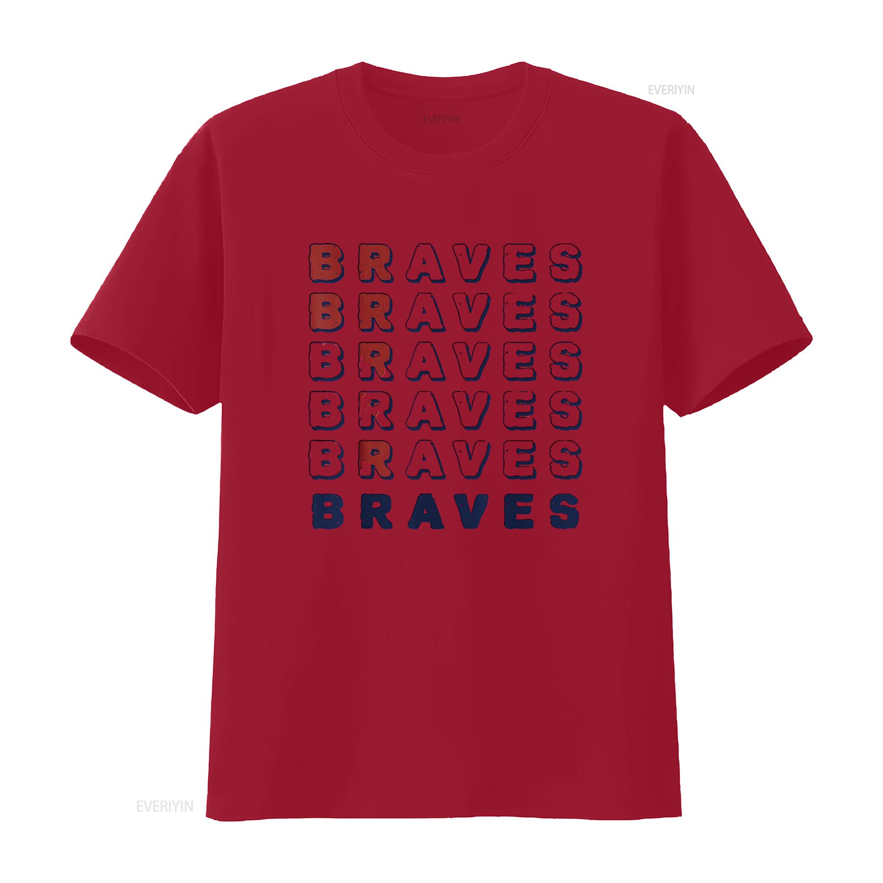 Vintage Braves Retro Throwback Comfortable Women s T Shirt Standard Top vintage Washed Soft graphic designer clothes homme S