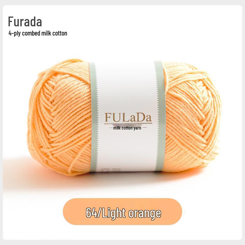 Baby 4-fädig gekämmte Milchbaumwollgarnknäuel zum Handstricken & Häkeln - DIY Puppe, Pullover, Schal Materialpaket