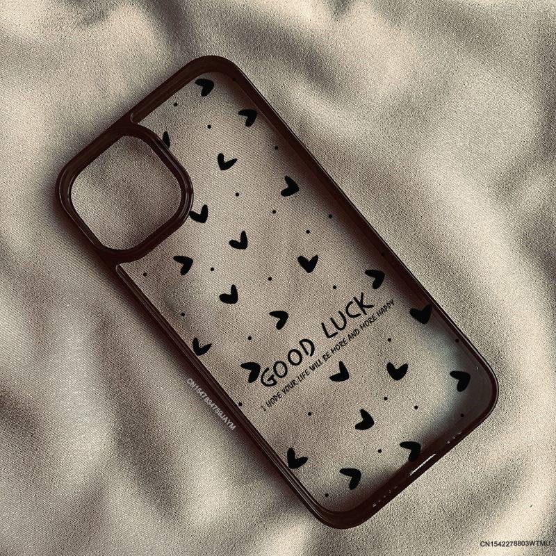 Modische Pinke Kleine Liebesherz Handyhülle Für iPhone 17 Pro 15 16 14 13 12 11 XR XS Max 7 8Plus Niedliche Glücksbringer Klare Harte Abdeckung