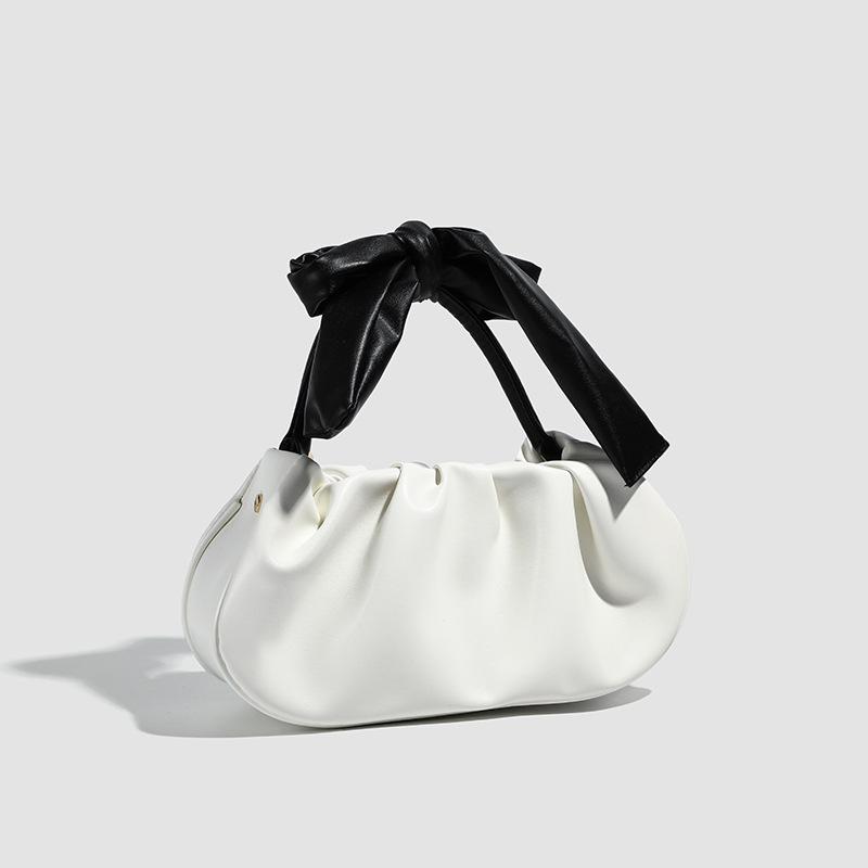 Fashiable and versatile bow fold crossbody bag, hand-held cloud bag