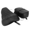 Harley XL883/1200 Front & Rear Seat Cushions with Front Seat Bag (Black, 2016-2021)