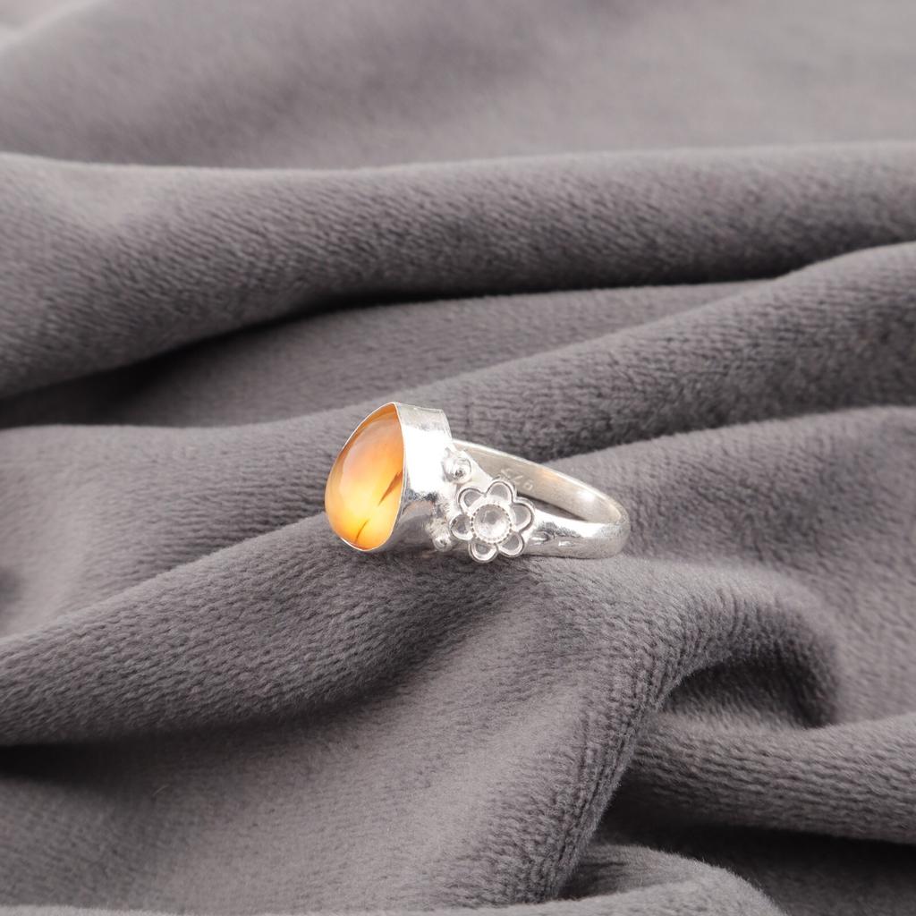 Carnelian Gemstone 925 Sterling Silver Jewelry Handmade Ring For Engagement Gift RR-59-30