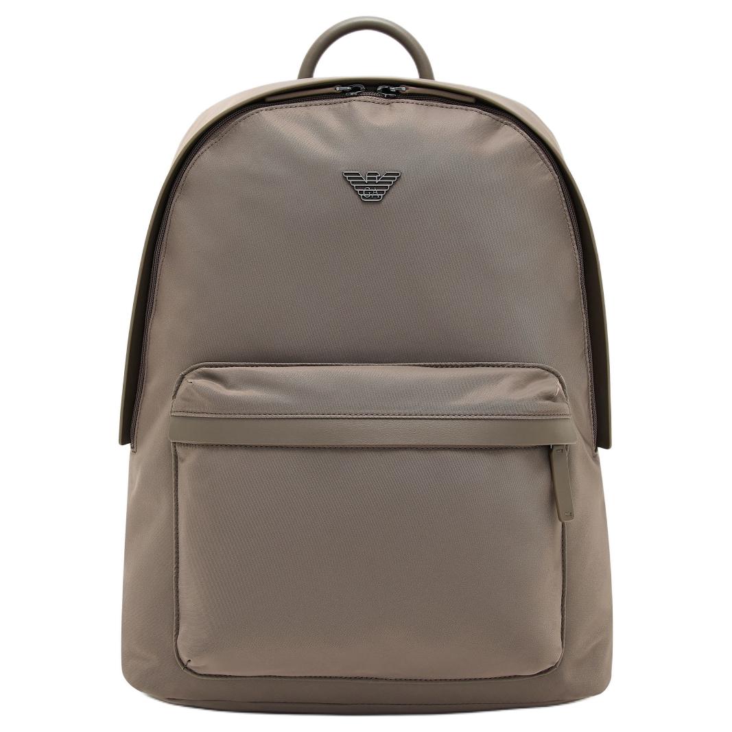 

Emporio Armani Asv Logo Design Metal Accessories Backpack Men Backpack Brown EM001795-AF13454-U6200 Basic Set (Bag+Dust Bag)