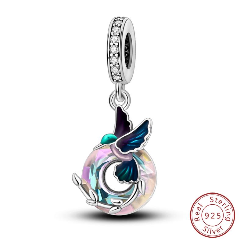 New Copper Moon Mermaid Turtle Coral Shell Hummingbird Charms Beads Fit Qikaola Bracelets Exquisite Diy Jewelry