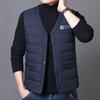 Men's Full Cotton Short Vest - Autumn/Winter Warm, Loose Fit, Plus Size, Casual Dad Style Gilet