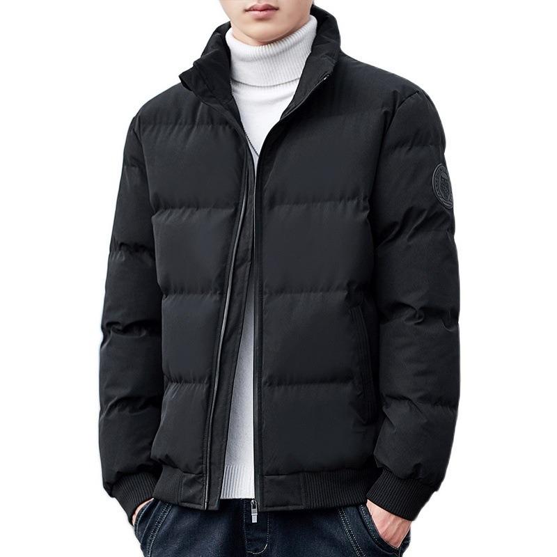 Men's Cotton-padded Clothes Winter New Velvet Cotton-padded Clothes Winter Clothes Short Jacket Trend Thickened Stand-up Collar Cotton-padded Jacket