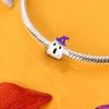 Halloween Party Series Copper Luminous Magic Hat Ghost Beads Fit Charms Bracelet For Jewelry Making Women Gifts