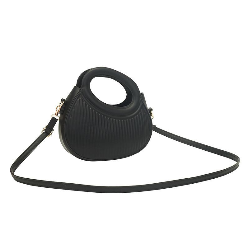 Stylish Summer 2023 Pu Womens Handbag Trendy Round Purse With Zipper Closure