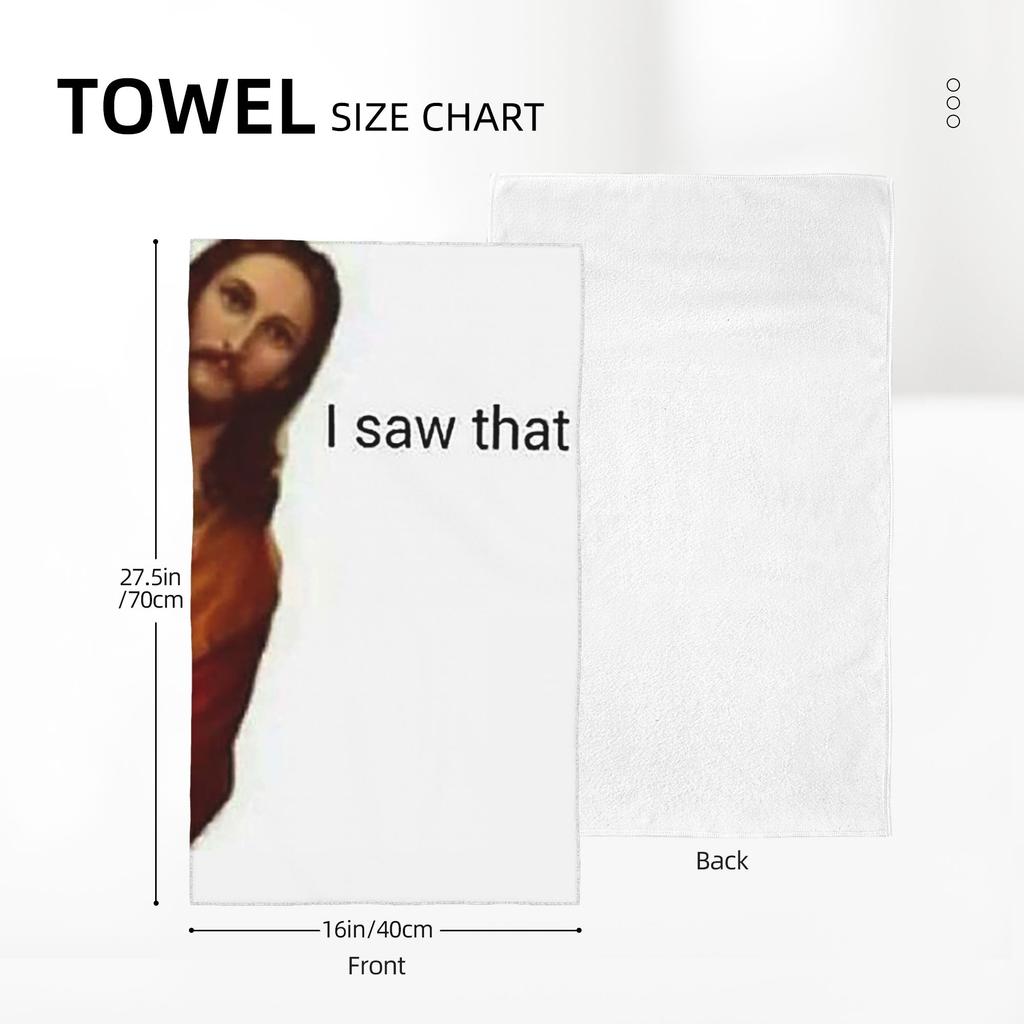 Jesus sah das Weiches Gesichtstuch Schnelltrocknend Pool Bad Baumwollhandtücher Saugfähig Schnell