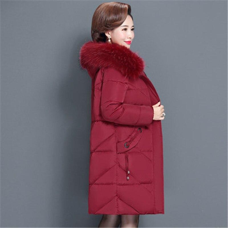 Plus Größe 6XL Winter Jacke Weibliche Unten Baumwolle Gepolsterte Kleidung Frauen Beiläufige Dünne Parka Mantel Mittleren Alters Mäntel V1011